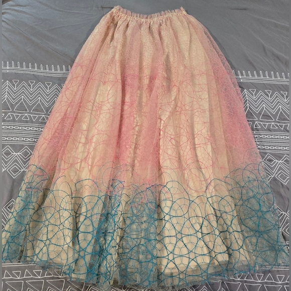 Anthropologie Rare Geisha Designs Frederika Tulle Maxi Skirt Size Small - Picture 1 of 8
